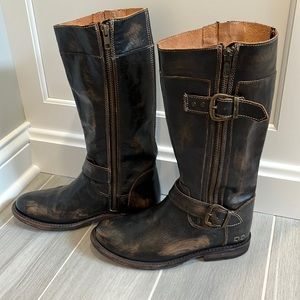 BED STU moto-style mid calf boots